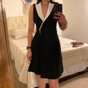 Calvin Klein black and white dress